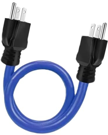 Cavo di prolunga di corrente – Doppia elettrica maschile, cavo di uscita | Design filo conduttivo rinforzato, adattatore di alimentazione a tre porte per dispositivi -Tools computer interni