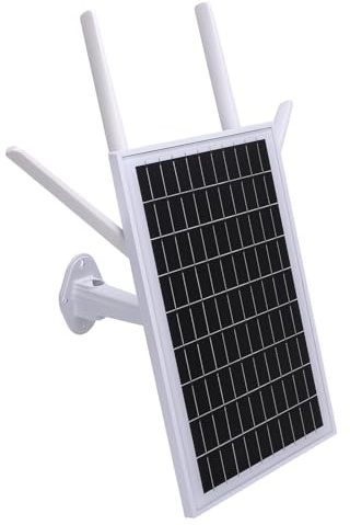 HELEVIA Routeur Moderne 4G LTE à énergie Solaire, Routeur WiFi Extérieur sans Fil IP66 avec Panneau Solaire 15W, pour la Caméra de sécurité RV (Version américaine)