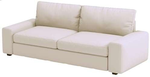 HomeTown Market Der strapazierfähige KIVIK Sofabezug kompatibel mit IKEA Kivik Sofa kompatibel. Nur Schonbezug (Polyester Beige 3 Sitze)