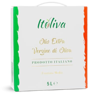 Itoliva - Olio Extra Vergine di Oliva 100% Italiano, estratto a freddo, 5 Lt, Monocultivar Peranzana, Fruttato Medio