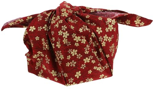 Japanisches Baumwolle aus Verpackungstuch Furoshiki Lunchbox für Bento | Rot, Leicht zu Reinigen und Schnell Trocknend, für Restaurant und Zuhause, 1 Stück