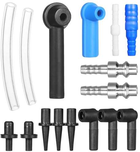 MAGICLULU Brake Fluid Replacement Tool Connector 16pcs Plastic for Car | Construction Vehicles Use, Easy Operation, Quick Oil and Air Change, Bleeder Exchange Adapter Pumping