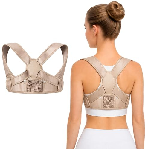 MULTYVERSA Corrector de Postura Espalda Ajustable Hombre Mujer – Soporte Lumbar Transpirable para Oficina y Uso Diario (L/XL)
