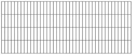 Alberts 642891 Doppelstabmattenzaun | verschiedene Längen und Höhen | kunststoffbeschichtet, anthrazit | Höhe 80 cm