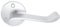 Valens Lever On Round Rose Door Handles in Polished Chrome