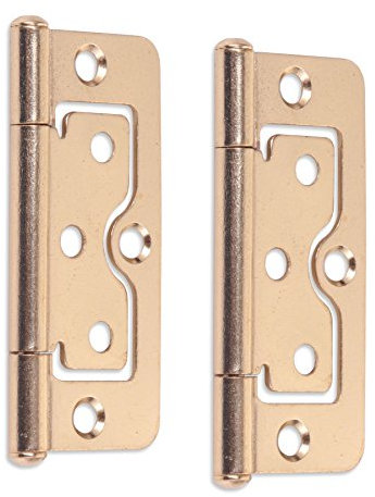 2X Pair of 75mm/3 Brass Flush Hinges