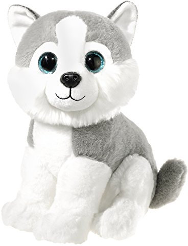 Heunec 236271 MI Classico Husky mit Glitzeraugen Plüschtier, Grey