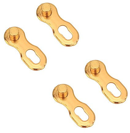 11 fach kettenschloss,Fahrradkettenglied, 2 Paar Schnellverschluss Fahrradkettenverbinder Magica Steel Montana Kettengliedverbindung für 11-fach Kette(Gold)