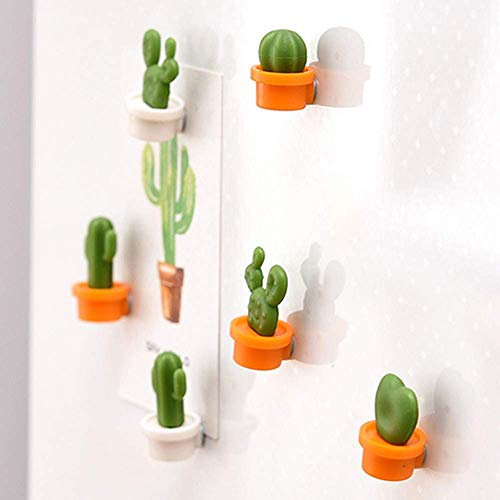 Sujing 6pcs Carino Grasse Pianta Magnetico Frigorifero Magneti Carino Casa Decorazione Frigorifero Adesivi Creativo Preavviso Messaggio Magnetico Adesivi Regalo - Arancione