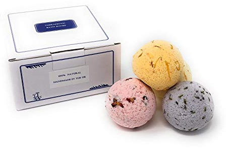 4 Luxury Therapeutic Bath Bombs Gift Pack. Handmade in the UK