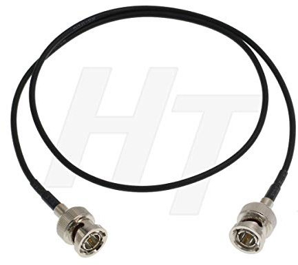HangTon 1080p 3G HD SDI BNC Video Koaxialkabel für SmallHD Blackmagic Sony ARRI RED Kamera Monitor Sender, Thin Soft RG174 45cm