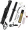 Survival Messer Gürtelmesser Outdoor Jagdmesser mit Kunststoffscheide, Multitool, Angelset, Nähset, Überlebensausrüstung