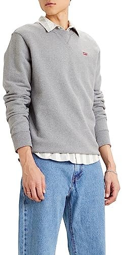 Levi's New Original Crew, Felpa Uomo, Chisel Grey Heather, XL