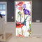 A.Monamour Türtapete Selbstklebend Türfolie Türposter 3D Aquarell Bunte Zeichnungen Blumen Blühen Botanische Blumen Vinyl Folie Türdeko Tapete Wandbild Türaufkleber Türtattoo 90 x 200 cm