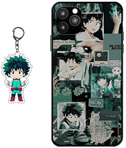 Hülle für iPhone 11 Pro Max My Hero Academia Anime Handyhülle [Mit My Hero Academia Schlüsselbund] Cartoons Silikon Sanft Bumper Case Hülle für iPhone 11 Pro Max