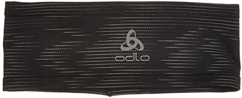 Odlo Unisex Stirnband POLYKNIT WARM ECO PRINT, black reflective, -