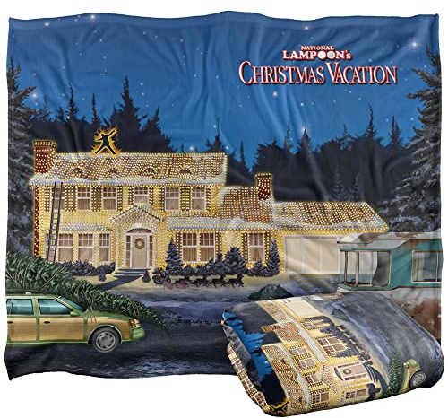 LOGOVISION Christmas Vacation Kuscheldecke Silky Touch, superweich, 152 x 127 cm, für Weihnachtsferien