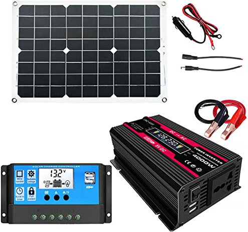a-r Estación de energía portátil – Generador solar con panel solar de 18 W | Estación de energía portátil con panel solar incluido kit de generador solar con panel solar plegable de 18 W, salida de CA