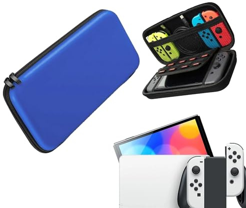 Generic | Beschermhoes | 3.90 | Hardcase | Blauw - Blue | Bescherming Case | Opberghoes | Compatibel met Nintendo Switch & OLED