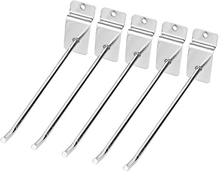 Haken für Wandpaneele, 25 Stück, lange Slatwall-Haken, Wand-Produktträger, Ladenregalhaken, 15 cm, 6 Zoll