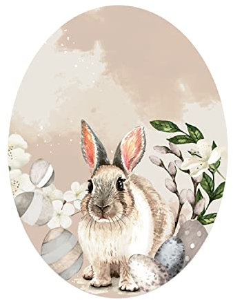Logbuch-Verlag 200 Osteraufkleber auf Rolle 6 x 4,5 cm Osterei Osterhase Sticker in pastellfarben