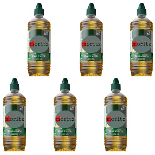 Moritz 6 Liter Bio Lampenöl gelb farbig für Öllampen Bambusfackeln Gartenfackel und Wandfackeln