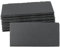 ZOENHOU Lot de 8 Assiettes en Ardoise,pour Plateau Apéritif, Plateau Fromage, Charcuterie ou Dessert, Assiettes de Présentation et Service, Set de Table, 25 x 12 cm, Noir