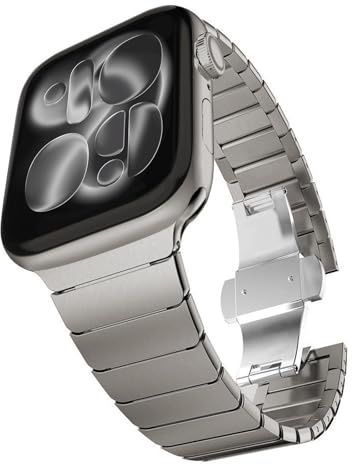 KADES Ersatzarmband Kompatibel mit Apple Watch Armband 42mm(Series 11 10) 41mm 40mm 38mm,Einstellbar Metall Armbänder aus Edelstahl für iWatch SE 3/SE 2/SE/Series 11 10 9 8 7 6 5 4 3 2 1,Titan