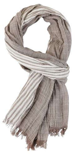 YONKOUNY Schal Herren Weiche Schal aus Baumwolle Herbst Winter Mode Lang Halstuch Herrenschal (Khaki)