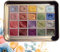 TAOLE 20 Farben Meta-llic Aquarellfarben, Glitzer Meta-llic Watercolor Aquarellfarben Aquarell Meta-llic Farbe In Einem Tragbaren Metallkoffer Mit Palette Geschenkidee Für Künstler, Maler