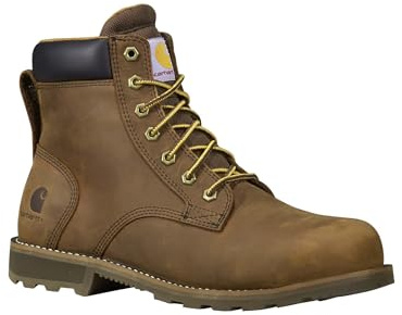 Carhartt Frontier Herren Arbeitsstiefel, wasserabweisend, Stahlkappe | Fußgewölbeunterstützung und feuchtigkeitsableitende Technologie, ASTM-konform, Obermaterial aus Leder