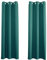 Happy Homewares Teal Blackout Curtains - 66 x 72 Inch Drop - Elegant Eyelet Curtains with Thermal Insulation - 2 Panels for Bedroom or Living Room