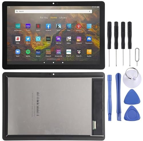 High-Tech Place OEM LCD Display für Amazon Fire HD 10 (2021) T76N2B T76N2P mit komplettem Digitizer (Schwarz)