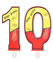 Number 10 Birthday Cake Candle,Harry Cake Decorations Cupcake Toppers for Boys and Girls,Black Magical Wizard Inspired Theme Party Supply