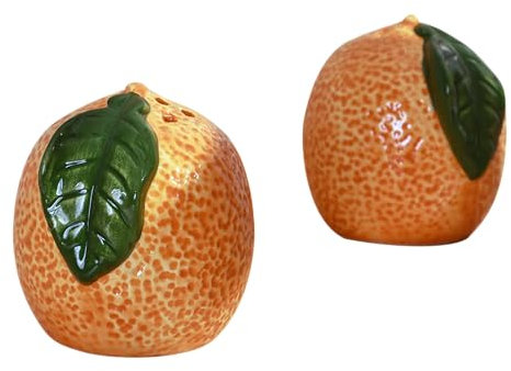 Set of Orange-Shaped Salt and Pepper Shakers