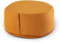 Amago home Yogakissen Bodenkissen rund H 14xø31 cm mit Buchweizenschalen Meditationskissen Sportkissen Farbe gelb - Papaya