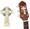 Inlay Stickers für Gitarren, Bass & Ukulelen, Inlaystickers für Gitarren & Bass, sticker für Gitarren, Bass & Ukulelen (Kreuzen)