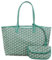 BAN Bulshan Damen Tote Bag & Portemonnaie Set – Designer Handtasche aus veganem Leder – Leicht, Kratzfest & Offener Design – Perfekt für Shopping, Reisen, Strand & Camping, Große, Green