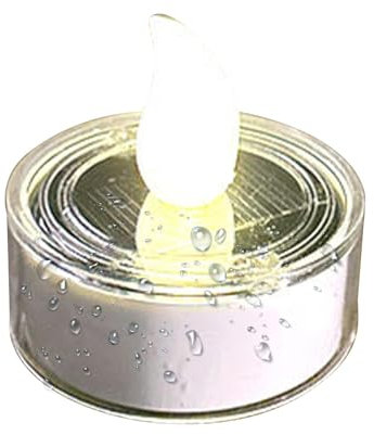 ycezw Chauffe-bougie sans flamme à énergie solaire, chauffage solaire, bougie votive à LED scintillante, lampe de théâtre solaire rechargeable pour l'expiration