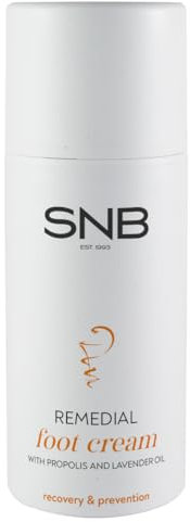SNB Professional Fußcreme mit Propolis und Lavendelöl 100ml – Regenerierende Pflege für trockene und raue Haut – Feuchtigkeitsspendend und weichmachend – Ideal für rissige Fersen