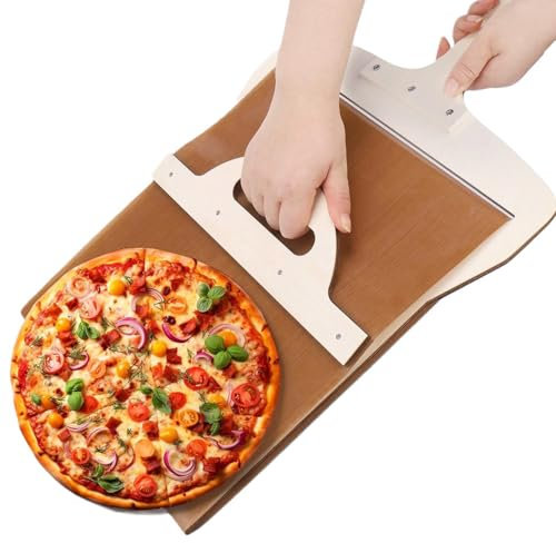 SXTDKMJ Pizzaschieber, Pizzaheber Pizzaschaufel mit Griff Antihaftbeschichteter Pizza Schaufel für Einfache Übertragung von Pizza Kuchen Brot