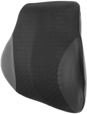 Memory Foam Lendenkissen für Autositz und Bürostuhl, Schwarz | Universelle Passform, Verstellbares Design mit Antirutsch Boden, für Fahrer und Passagiere