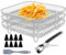 Krmoau Hot Air Fryer Basket, 20 cm Hot Air Fryer Racks, Stackable Basket, Non-Stick Stainless Steel, 13 Pieces for Roasting, Baking, Grilling, Meat, Toast