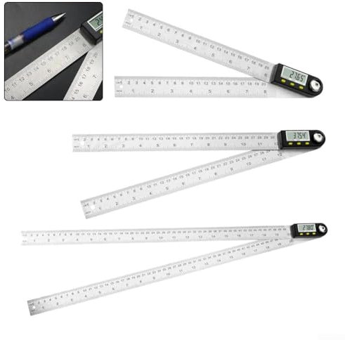 Goniometro elettronico con doppia scala metrica e imperiale per misurazioni (200 mm)