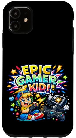 Hülle für iPhone 11 Epic Gamer Gamer-Gaming-Kunst für Kinder, Cartoon-Design
