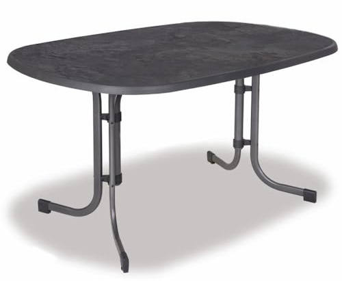 PATIO Gartentisch 132x90 cm rechteckig Dine & Relax Pizzara Outdoor Tisch Metall pulverbeschichtet Sevelit Tischplatte klappbar