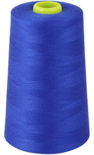 4 Rocchetti di filo in poliestere da cucito per macchine tagliacuci, 4.572 m Royal Blue