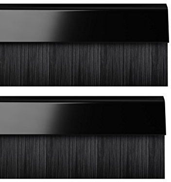 STORMGUARD 02AM0010914BL BDS Cover Clip Bottom of The Door Brush Draught Seal, Black, 914 mm, Set of 2 Piece