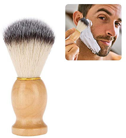 Rasierbürste für Herren, hochwertiges Nylonhaar, steril und weich, tragbares Werkzeug für die Bartpflege