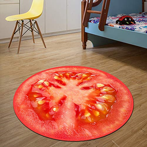 Runder Teppich Stuhl Kissen Hängenden Korb Kinder Cartoon Krabbeldecke 120Cm Durchmesser Tomaten